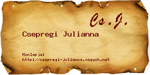 Csepregi Julianna névjegykártya